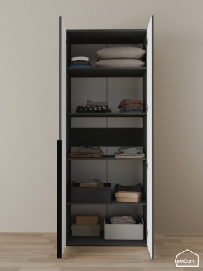 Шкаф Linnea MHR-2-2 2050х800х510 (Графит-М 11.1.25) в Лесном - lesnoy.ok-mebel.com | фото 4