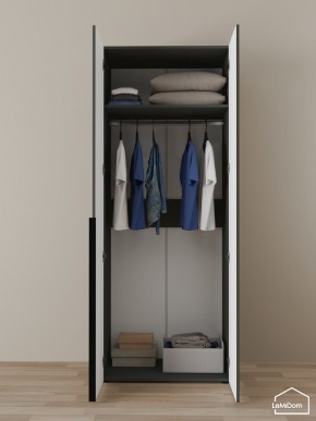 Шкаф Linnea MHR-2 2050х800х510 (Графит-М 11.1.25) в Лесном - lesnoy.ok-mebel.com | фото 4