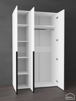 Шкаф Linnea MHR-3-1 2050х1200х510 (Белый-М 11.1.1) в Лесном - lesnoy.ok-mebel.com | фото 4