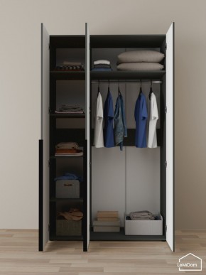 Шкаф Linnea MHR-3-1 2050х1200х510 (Графит-М 11.1.25) в Лесном - lesnoy.ok-mebel.com | фото 4