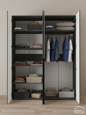 Шкаф Linnea MHR-4-1 2050х1600х510 (Графит-М 11.1.25) в Лесном - lesnoy.ok-mebel.com | фото 4