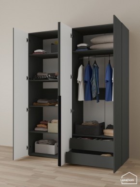 Шкаф Linnea MHR-4-2 2050х1600х510 (Графит-М 11.1.25) в Лесном - lesnoy.ok-mebel.com | фото 5