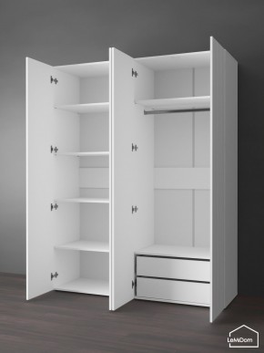 Шкаф Linnea MHR-4PO-2 2050х1600х510 (Белый-М 11.1.1) в Лесном - lesnoy.ok-mebel.com | фото 5