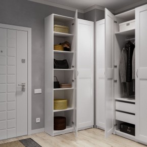 Шкаф МАКС однодверный узкий, цвет белый в Лесном - lesnoy.ok-mebel.com | фото 4