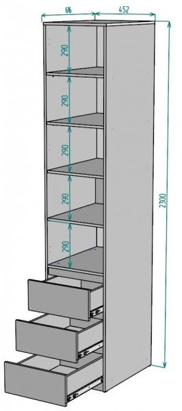 Шкаф Мальта H161 в Лесном - lesnoy.ok-mebel.com | фото 2