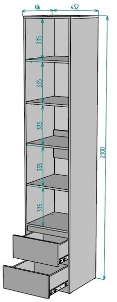 Шкаф Мальта H166 в Лесном - lesnoy.ok-mebel.com | фото 2