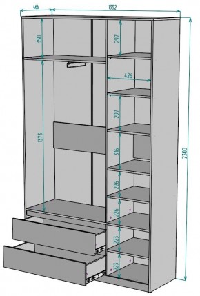 Шкаф Мальта H213 в Лесном - lesnoy.ok-mebel.com | фото 2