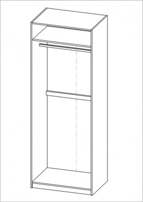 Шкаф ПЕГАС двухдверный, цвет Дуб Сонома в Лесном - lesnoy.ok-mebel.com | фото 3