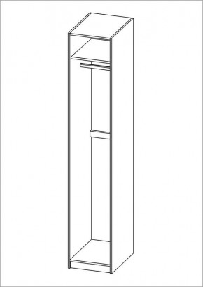 Шкаф ПЕГАС однодверный с рамочным фасадом, цвет белый в Лесном - lesnoy.ok-mebel.com | фото 3