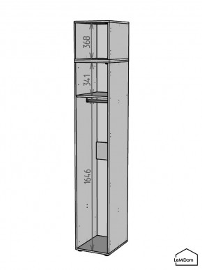 Шкаф с антресолью Linnea MHR-1A-1 2450х400х510 (Белый-М 11.1.2) в Лесном - lesnoy.ok-mebel.com | фото 3