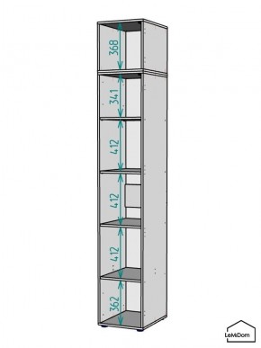 Шкаф с антресолью Linnea MHR-1POA-2 2450х400х510 (Белый-М 11.1.2) в Лесном - lesnoy.ok-mebel.com | фото 3
