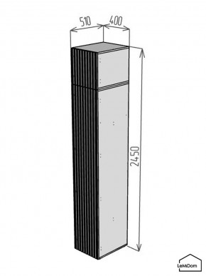Шкаф с антресолью Linnea MHR-1POA-4 2450х400х510 (Белый-М 11.1.2) в Лесном - lesnoy.ok-mebel.com | фото 2