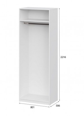 Шкаф ШК-5 (800) Белый текстурный в Лесном - lesnoy.ok-mebel.com | фото 4