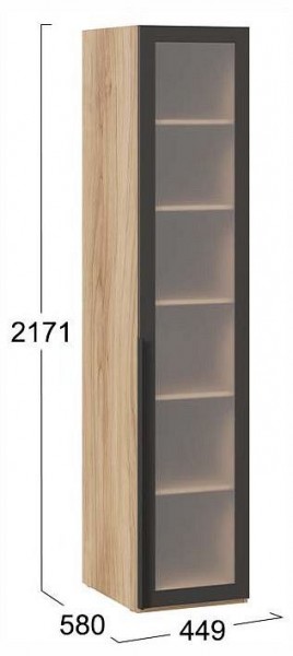 Шкаф-витрина Порто СМ-393.07.008 в Лесном - lesnoy.ok-mebel.com | фото 3