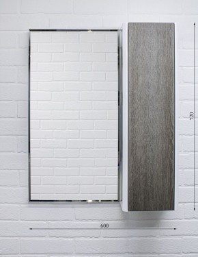 Шкаф-зеркало Uno 60 Дуб серый левый/правый Домино (DU1503HZ) в Лесном - lesnoy.ok-mebel.com | фото 7