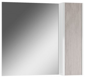 Шкаф-зеркало Uno 80 Дуб серый левый/правый Домино (DU1504HZ) в Лесном - lesnoy.ok-mebel.com | фото 1