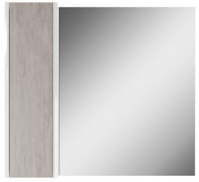 Шкаф-зеркало Uno 80 Дуб серый левый/правый Домино (DU1504HZ) в Лесном - lesnoy.ok-mebel.com | фото 2