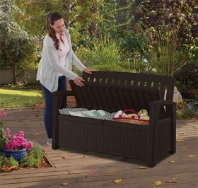 Скамья Patio Bench коричневый в Лесном - lesnoy.ok-mebel.com | фото 2