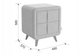СОФИ 3 Тумба прикроватная (велюр) в Лесном - lesnoy.ok-mebel.com | фото 3