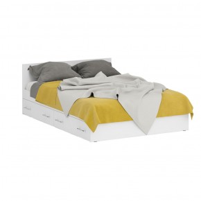 Стандарт Кровать с ящиками 1400, цвет белый, ШхГхВ 143,5х203,5х70 см., сп.м. 1400х2000 мм., без матраса, основание есть в Лесном - lesnoy.ok-mebel.com | фото 2