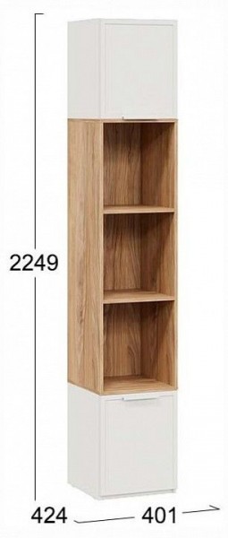 Стеллаж комбинированный Стелла в Лесном - lesnoy.ok-mebel.com | фото 4