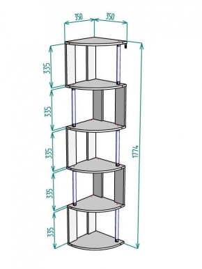 Стеллаж Maria S113-MA (Белый) в Лесном - lesnoy.ok-mebel.com | фото 3