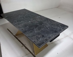 Стол ALES 180 BLACK GRAVE SOLID CERAMIC, керамика / бронзовый, ®DISAUR в Лесном - lesnoy.ok-mebel.com | фото 5