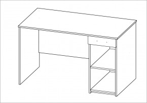 Стол КАСТОР письменный с одной тумбой и одним ящиком, цвет Дуб Венге в Лесном - lesnoy.ok-mebel.com | фото 3
