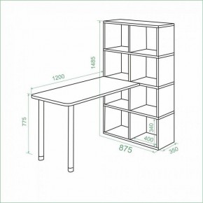 Стол компьютерный Bartolo в Лесном - lesnoy.ok-mebel.com | фото 3