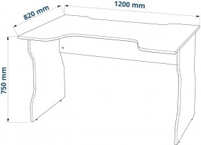 Стол компьютерный ВАРДИГ K1 120x82, антрацит/красный в Лесном - lesnoy.ok-mebel.com | фото 3