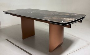 Стол ПУАНТО 200 TITANIUM LAWA NERO, керамика / МЕДЬ каркас М-City в Лесном - lesnoy.ok-mebel.com | фото 3