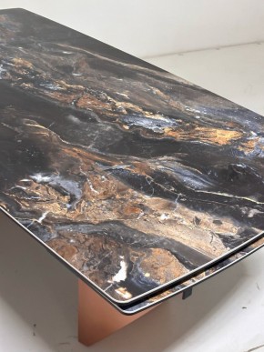 Стол ПУАНТО 200 TITANIUM LAWA NERO, керамика / МЕДЬ каркас М-City в Лесном - lesnoy.ok-mebel.com | фото 6