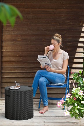 Столик-холодильник Кул-Стул (Cool stool) графит в Лесном - lesnoy.ok-mebel.com | фото