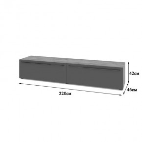 СТОУН С72 Тумба ТВ (золотой дуб/графит) в Лесном - lesnoy.ok-mebel.com | фото 2