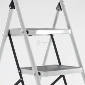 Стремянка ST14 стальная 4 ступени, белая, высокая ручка в Лесном - lesnoy.ok-mebel.com | фото 2