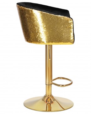 Стул барный DOBRIN DARCY GOLD SHINY, черный велюр с золотыми пайетками в Лесном - lesnoy.ok-mebel.com | фото 3