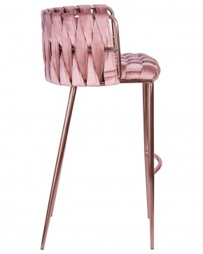 Стул барный DOBRIN EMMA ROSE GOLD, розовый велюр (VF-10) в Лесном - lesnoy.ok-mebel.com | фото 3