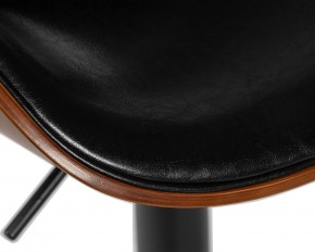 Стул барный DOBRIN KARTER BLACK, коричневый орех дерево (BWW), черный PU в Лесном - lesnoy.ok-mebel.com | фото 8