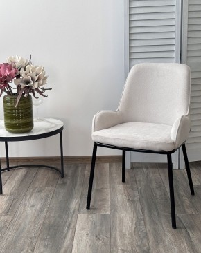 Стул BRIO CATO-01 Белый, фактурная ткань / черный каркас, ®DISAUR в Лесном - lesnoy.ok-mebel.com | фото 3