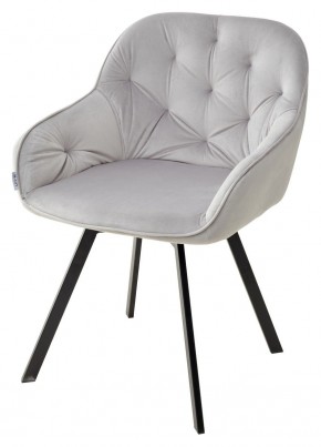 Стул GALE 360 град. поворот. BLUVEL-03 LIGHT GREY, велюр/ черный каркас, М-City в Лесном - lesnoy.ok-mebel.com | фото