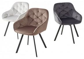 Стул GALE 360 град. поворот. BLUVEL-03 LIGHT GREY, велюр/ черный каркас, М-City в Лесном - lesnoy.ok-mebel.com | фото 2