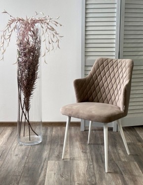 Стул HERMAN 360 град. ЛАТТЕ #25, велюр / белый каркас М-City в Лесном - lesnoy.ok-mebel.com | фото 2