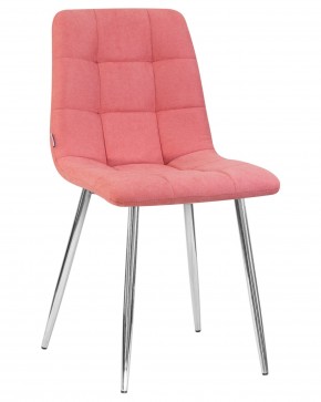 Стул обеденный DOBRIN ALEX, хром ножки, розовая ткань (UF860-05B) в Лесном - lesnoy.ok-mebel.com | фото