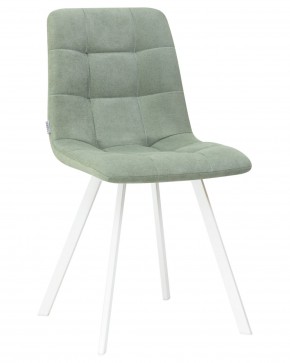 Стул обеденный DOBRIN ALEX SQUARE, белые ножки, мята ткань (UF860-11B) в Лесном - lesnoy.ok-mebel.com | фото