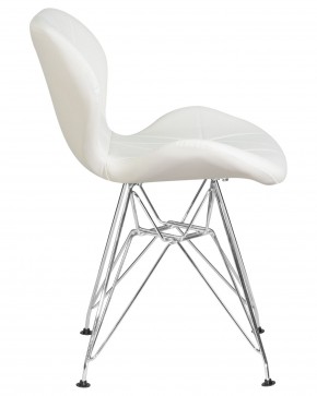 Стул обеденный DOBRIN BUTTERFLY CHROME, ножки хром, цвет белый в Лесном - lesnoy.ok-mebel.com | фото 3