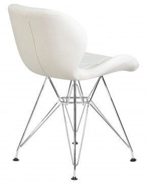 Стул обеденный DOBRIN BUTTERFLY CHROME, ножки хром, цвет белый в Лесном - lesnoy.ok-mebel.com | фото 4