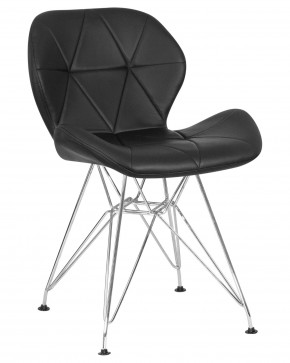 Стул обеденный DOBRIN BUTTERFLY CHROME, ножки хром, цвет чёрный в Лесном - lesnoy.ok-mebel.com | фото