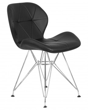 Стул обеденный DOBRIN BUTTERFLY CHROME, ножки хром, цвет чёрный в Лесном - lesnoy.ok-mebel.com | фото 2