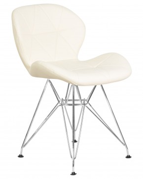 Стул обеденный DOBRIN BUTTERFLY CHROME, ножки хром, цвет кремовый в Лесном - lesnoy.ok-mebel.com | фото 2