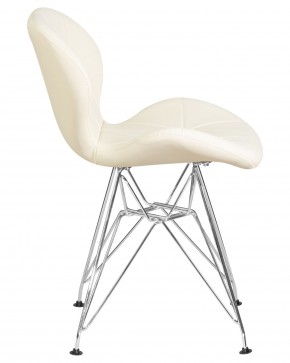 Стул обеденный DOBRIN BUTTERFLY CHROME, ножки хром, цвет кремовый в Лесном - lesnoy.ok-mebel.com | фото 3